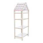 Raft Montessori Zoilen II  mdf i bardhë-rozë 50x30x120cm