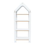 Raft Montessori Zoilen II MDF i bardhë-blu 50x30x120cm - Image 2