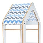 Raft Montessori Zoilen II MDF i bardhë-blu 50x30x120cm - Image 3