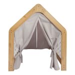 Shtëpi lojërash e fëmijëve Montessori Hosnele MDF natyral i bardhë-rozë 95x90x114cm - Image 2