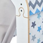 Shtëpi lojërash e fëmijëve Montessori Hosnele  MDF i bardhë-blu 95x90x114cm - Image 4