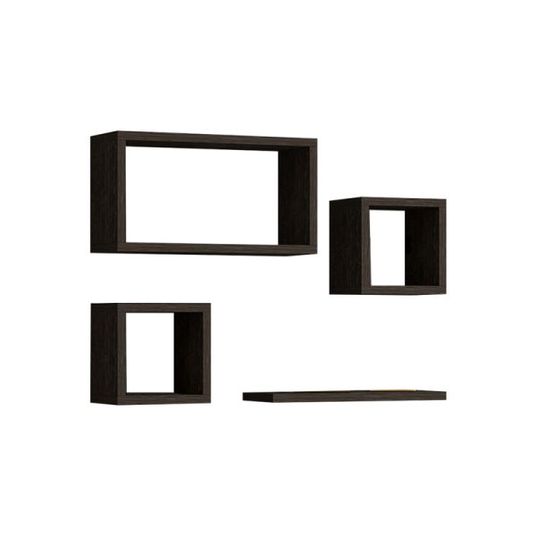 Raft muri Babine  melamine në hije antracit 84x15x44cm