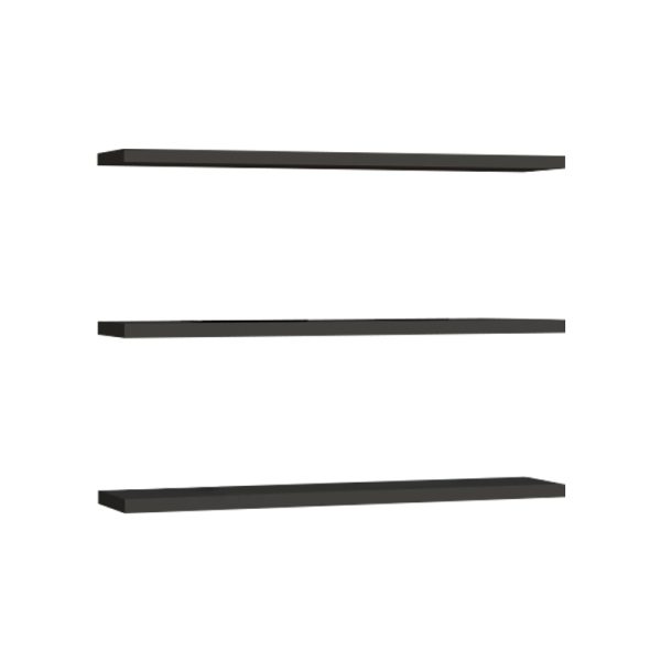 Raft muri Edna set 3 copë melamine në hije antracit 60x14.5x1.8cm