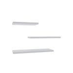 Raft muri Leila  set 3 copë melamine në hije të bardhë 40x14x2cm