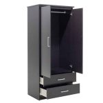 Gardërobë Olympus  me 2 dyer dhe sirtarë në ngjyrë të njomë 81x57x183 - Image 5