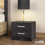 Nightstand Olympus  me 2 sirtarë në ngjyrë wenge 47,5x40,5x40,5 - Image 2