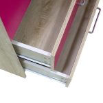 Gardërobë për fëmijë Looney  me 2 dyer dhe sirtarë me ngjyrë kastilo-rozë 81x57x183 - Image 7