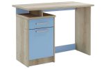 Tavolinë pune për fëmijë Looney, dru natyral-blu, 100x55x75cm
