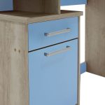 Tavolinë pune për fëmijë Looney, dru natyral-blu, 100x55x75cm - Image 5