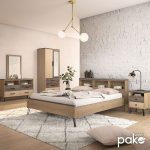 Nightstand Bruno  me 2 sirtarë në viscount - ngjyra toro 39,5x39,5x56,5cm - Image 3