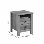 Nightstand Tara lisi rustik 40x40x50.5cm - Image 4