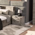 Nightstand Olympus  me 2 sirtarë me ngjyrë antracite antike 47.5x40.5x40.5 - Image 2