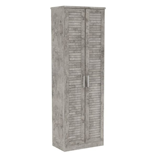 Kabineti i këpucëve Sante 21 çifte antracite antike të errëta 60x37x183cm