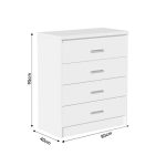 Gjoksi f 4 sirtarë Olympus  me ngjyrë të bardhë 80x40x95 - Image 4