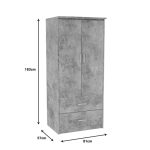 Set studentor OLYMPUS A, dhomë gjumi, me 5 copë, në ngjyrë antracit klasike. - Image 7