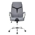 Karrige zyre Shark, me PU të zezë-gri - Image 4