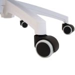 Karrige zyre Momentum Bucket, me stof ngjyrë e kuqe dhe e zezë, PU e bardhë - Image 7