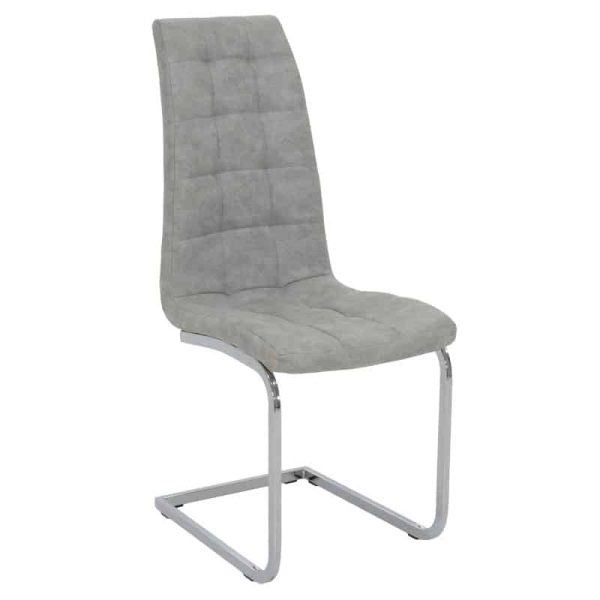 Karrige Darrell  antik gkey pu-metal krom 42x49x106cm