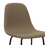 Bar stol Bella  black metal dhe pëlhurë bezhë 41x40x109cm - Image 5