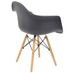 Armchair Julita  Propylene black - oak - Image 2