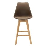 Gaston  stool bar PP me PU ngjyra mocha ndërtim profesional - Image 3