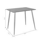 Tavolina e ngrënies Cuba  MDF ngjyra sonoma-bardhë 70x70x75cm - Image 4