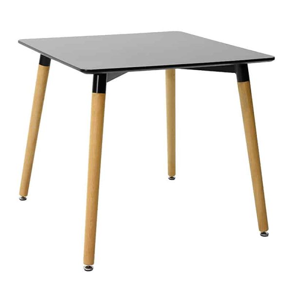 Tavolina e ngrënies Natali MDF top e zezë 80x80x75cm