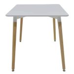 Tavolina e ngrënies Natali MDF top bardhë 150x80x75cm - Image 2