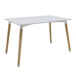 Tavolina e ngrënies Natali MDF top bardhë 150x80x75cm