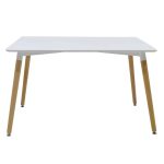 Tavolina e ngrënies Natali MDF top bardhë 150x80x75cm - Image 3