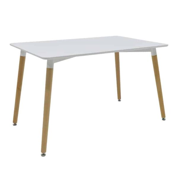 Tavolina e ngrënies Natali MDF top bardhë 150x80x75cm