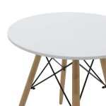 Tavolina e ngrënies Julita  MDF top White D60cm - Image 3