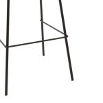 Bar stol Besimi  antik anthracite pu-black metal 50x54x104cm - Image 3
