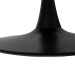 Tavolina e ngrënies Balou-Caron e 5  MDF dhe pp në hije të zezë-natyrore Φ100x75cm - Image 5