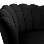 Armchair Daimon  velvet black-golden 79x74x78cm - Image 5