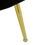 Armchair Daimon  velvet black-golden 79x74x78cm - Image 6