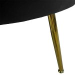 Divan 2 vendesh Daimon  kadife e zezë 134x70x77cm - Image 6