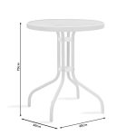 Tavoline Watson  metal kafe-xham D60x70cm - Image 4