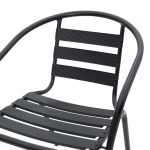 Kolltukë metalike stack Tade  në ngjyrë të zezë 54x62x74cm - Image 5