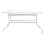 Valor  tavoline metalike xham te bardhe 140x80x70cm - Image 2