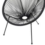 Karrige metalike Acapulco -pe ne ngjyre te zeze - Image 5