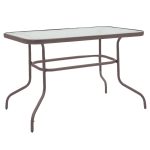 Set ngrënieje 5pcs Valor-Calan  metal black-textilene kafe 110x60x70cm - Image 2