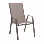 Set ngrënieje 5pcs Valor-Calan  metal black-textilene kafe 110x60x70cm - Image 3