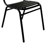 Karrige Sussie, metal në ngjyrë të zezë me shtresa alumini 45x62x76cm - Image 3