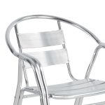 Karrige Zircu, alumin në ngjyrë krom 58x64x75cm - Image 2