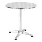 Tavolinë Lazo, alumin në ngjyrë krom D70x70cm