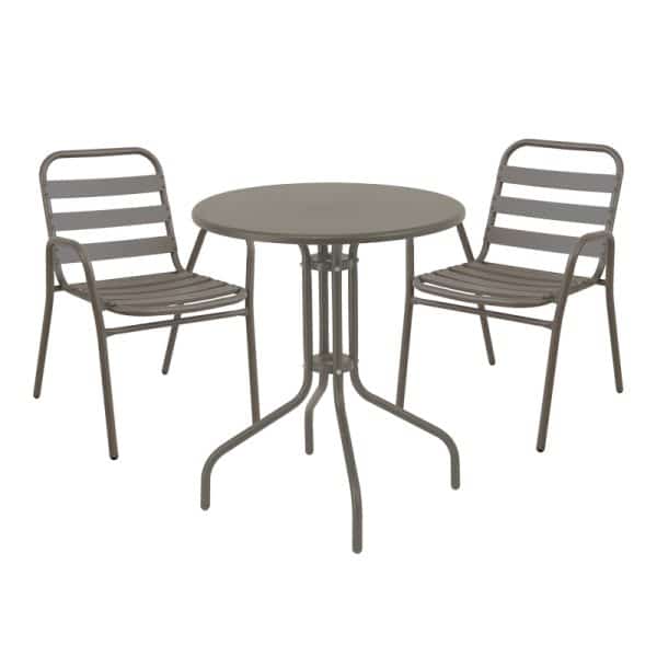 Komplet ngrënieje Sussie-Vergo set  me 3 shampanjë metal-alumin D60x70cm