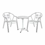 Set kopshti Zircu-Lazo, prej 3 copë, alumin krom D60x70cm