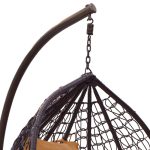 Luhatëse kopshti Zafer, metal, PP kafe, jastëk bezhë 106x103x200cm - Image 3