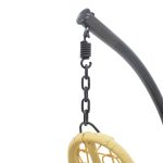 Lëkundje kopshti Soleil  varur pp me ngjyrë natyrale dhe metal të zi 103x83x200cm - Image 5